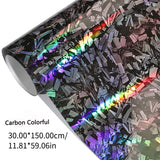 SEAMETAL Car Carbon Fiber Protective Film PET Gloss Forged Wrap Sticker