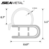 Universal Soundproof Automotive Rubber Sealing Strips with Side PVC Bulb for Car Door