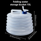 SEAMETAL 5/10/15L Outdoor Collapsible Bucket Foldable Water Bag Survival Water Storage Portable Water Carrier Container Camp