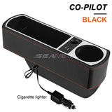 Car Seat Gap Storage Box 12V USB Wireless Charging Phone Interior Auto Seat Crevice Organizer