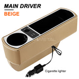 Car Seat Gap Storage Box 12V USB Wireless Charging Phone Interior Auto Seat Crevice Organizer