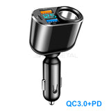 12V-24V Car Charger USB Auto Cigarette Lighter Charger 66W Type C PD QC3 Phone Charger