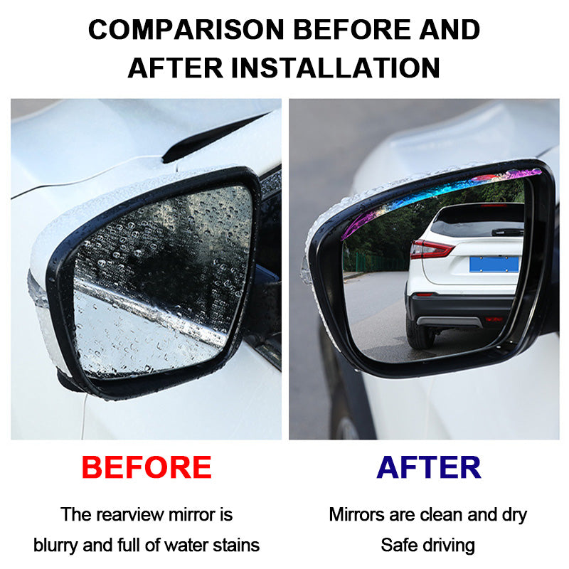 Rear View Mirror Rain Shield Transparent Rain Eyebrow Auto Rearview Mirror Rainproof Visor Guard Cover