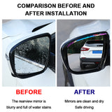 Rear View Mirror Rain Shield Transparent Rain Eyebrow Auto Rearview Mirror Rainproof Visor Guard Cover