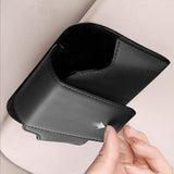 SEAMETAL Leather Car Sun Visor Sunglasses Clip Universal Car Sunglasses Holder