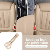 SEAMETAL Car Seat Gap Filler Organizer 2pcs Beige with Storage Slot, Universal for Car SUV Truck, Soft High-Density Material, Prevent Items from Falling
