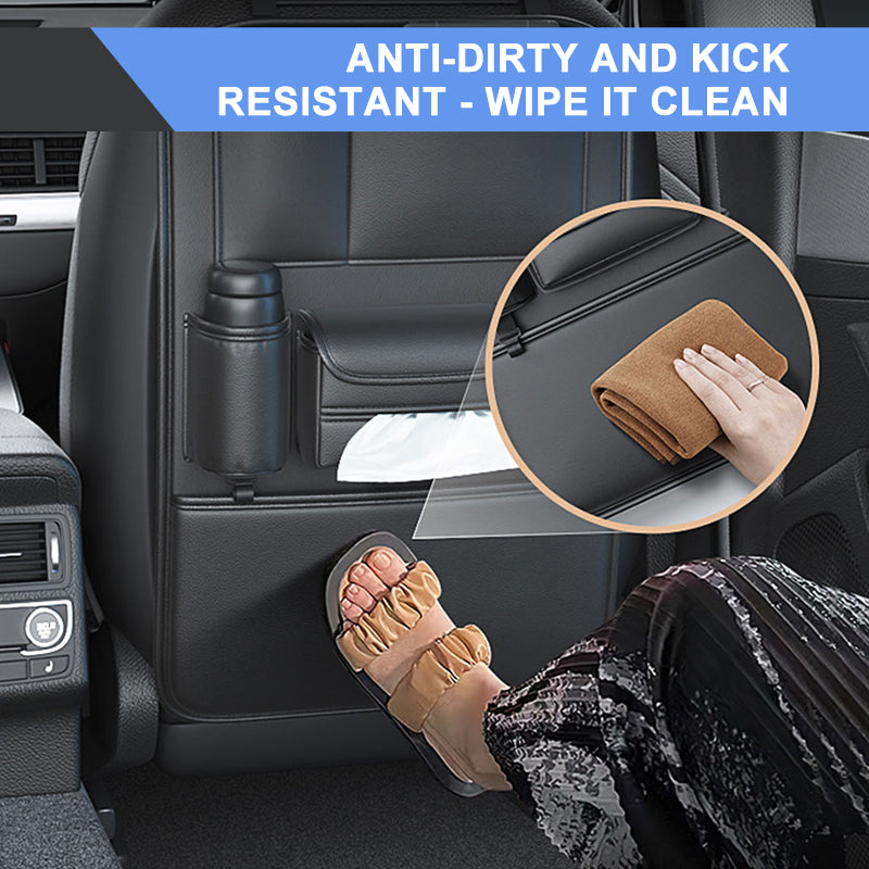 Auto Back Seat Organizer Car Backseat Protector Kick Mats Travel Storage Bag for Kids Children