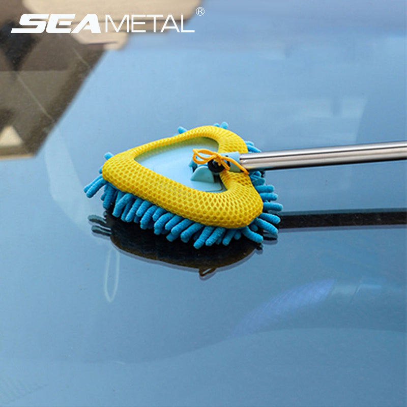 Chenille Car Wash Mop Adjustable Telescoping Long Handle Cleaning Brush
