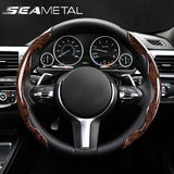 SEAMETAL Car Steering Wheel Cover ABS Leather Auto Steering Covers Protector
