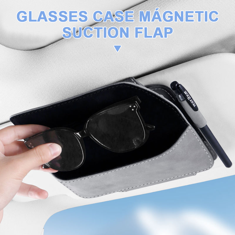 Car Sunglasses Holder Interior Sun Visor Card Organizer Auto Sun Glasses Holder