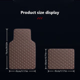 SEAMETAL Car Floor Mats PU Leather Car Carpet Foot Pads 4Pcs/Set