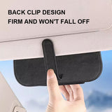 SEAMETAL Leather Car Sun Visor Sunglasses Clip Universal Car Sunglasses Holder