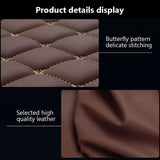 SEAMETAL Car Floor Mats PU Leather Car Carpet Foot Pads 4Pcs/Set
