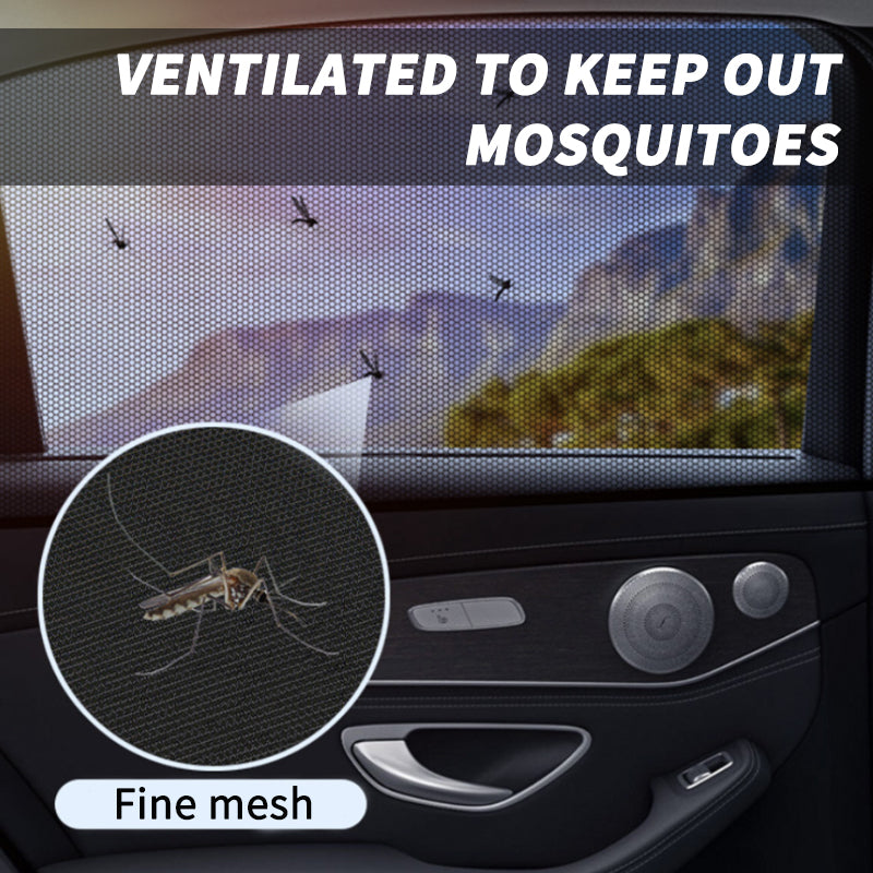 Car Side Window Screen Sun Protection Anti Mosquito Mesh UV Blocking Sunshade Curtain