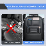 Auto Back Seat Organizer Car Backseat Protector Kick Mats Travel Storage Bag for Kids Children