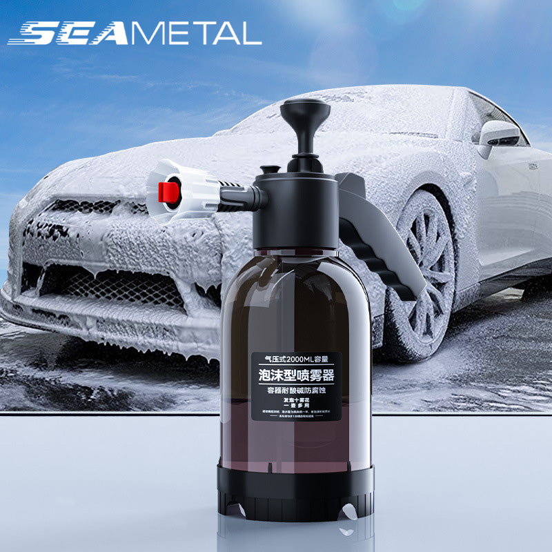 1L/2L Hand Pump Foam Sprayer Car Washer Soap Foam Snow Foam High Pressure  Car Wash Spray Bottle for Car Home Cleaning