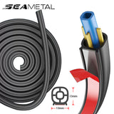 25m Car Door Rubber Seal Strip Upgrade Double Layer Car Sealing Protector Soundproof Weather Strips