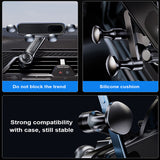 SEAMETAL Car Air Vent Phone Holder For 4-7 Inches Phones Universal Stable ABS Car Phone Holder