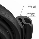 SEAMETAL Car Door Protector Rubber Seal Strip B Pillar Soundproof Sealant Strip Universal Auto Decorate Sealing Sticker