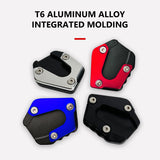 SEAMETAL Motorcycle Anti Slip Foot Support Pad Aluminum Kickstand Extension Plate Foot Side Stand Enlarge Pad Motorcycle Parts
