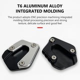 SEAMETAL Motorcycle Anti Slip Foot Support Pad Aluminum Kickstand Extension Plate Foot Side Stand Enlarge Pad Motorcycle Parts