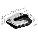 SEAMETAL Motorcycle Anti Slip Foot Support Pad Aluminum Kickstand Extension Plate Foot Side Stand Enlarge Pad Motorcycle Parts