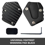 SEAMETAL Motorcycle Anti Slip Foot Support Pad Aluminum Kickstand Extension Plate Foot Side Stand Enlarge Pad Motorcycle Parts