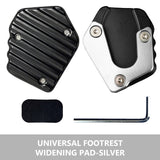 SEAMETAL Motorcycle Anti Slip Foot Support Pad Aluminum Kickstand Extension Plate Foot Side Stand Enlarge Pad Motorcycle Parts
