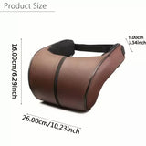 SEAMETAL Faux Leather Car Headrest Pillow, Memory Foam Filled, Comfortable Cushion for Vehicle Seat