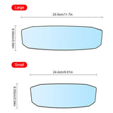 SEAMETAL Car Rearview Mirror 30CM Wide Angle Vision Snap On Rear View Mirror Universal Stable HD Glass