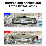 SEAMETAL Car Rearview Mirror 30CM Wide Angle Vision Snap On Rear View Mirror Universal Stable HD Glass