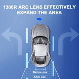 SEAMETAL Car Rearview Mirror 30CM Wide Angle Vision Snap On Rear View Mirror Universal Stable HD Glass