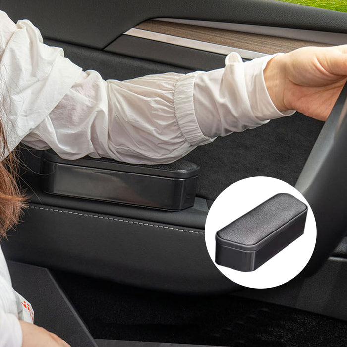 SEAMETAL Car Armrest Support Cover, Adjustable Auto Side Door Armrest Pillow Relieve Driver Arm Fatigue, Automotive Knee Elbow Pad with Storage Box