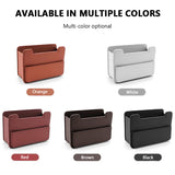 SEAMETAL Car Interior Storage Organizer Foldable Leather Trash Bin Seatback Hanging Multi Pocket Car Door Storage Box Accessories