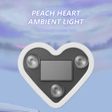SEAMETAL LED Car Window Ambient Lamp Solar Energy Wiring Free Glowing Heart Atmosphere Neon Light