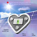 SEAMETAL LED Car Window Ambient Lamp Solar Energy Wiring Free Glowing Heart Atmosphere Neon Light