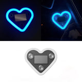 SEAMETAL LED Car Window Ambient Lamp Solar Energy Wiring Free Glowing Heart Atmosphere Neon Light
