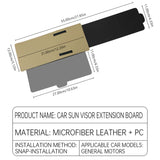 SEAMETAL Car Sun Visor Extender Anti-Glare Sun Blocker UV Rays Blocker Adjustable For Cars SUVs Trucks Interior Accessories