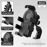 SEAMETAL Motorcycle Cell Phone Holder GPS Shockproof Smartphone Handlebar and Rearview Mirror Mount Airbag Shock Absorber Bracket