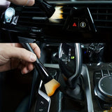SEAMETAL Car Air Outlet Dashboard Detail Brush Long Handle Curved Soft Cleaning Brush Auto Accessories Dust Removal Cleaning Tool