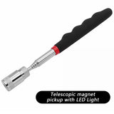 SEAMETAL Telescopic Magnetic Picker Mini Portable Magnetic Pen with Light for Picking Up Screws Nut Bolt Extendable Pickup Rod Stick