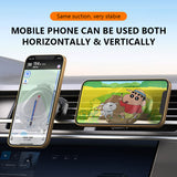 SEAMETAL Car Cup Holder Air Outlet Vent Drink Bracket Foldable Auto Drink Rack Stand Powerful Magnetic 360° Rotating Phone Mount