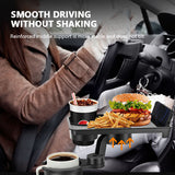 SEAMETAL Car Cup Holder Expander Multi-Function Drink Holder with Food Table 360-Degree Adjustable Base Tray for Snack