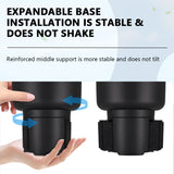 SEAMETAL Car Cup Holder Expander Multi-Function Drink Holder with Food Table 360-Degree Adjustable Base Tray for Snack