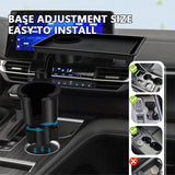 SEAMETAL Car Cup Holder Expander Multi-Function Drink Holder with Food Table 360-Degree Adjustable Base Tray for Snack