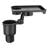 SEAMETAL Car Cup Holder Expander Multi-Function Drink Holder with Food Table 360-Degree Adjustable Base Tray for Snack