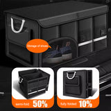 Car Trunk Organizer for SUV with Lid 56L Collapsible Golf Trunk Organizer Multi Compartment Heavy Duty Car Organizer