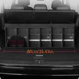 Car Trunk Organizer for SUV with Lid 56L Collapsible Golf Trunk Organizer Multi Compartment Heavy Duty Car Organizer
