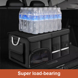 Car Trunk Organizer for SUV with Lid 56L Collapsible Golf Trunk Organizer Multi Compartment Heavy Duty Car Organizer