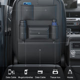 Backseat Car Organizer Leather Back of Seat Car Organizers for Kids Drivers Waterproof Kick Mats